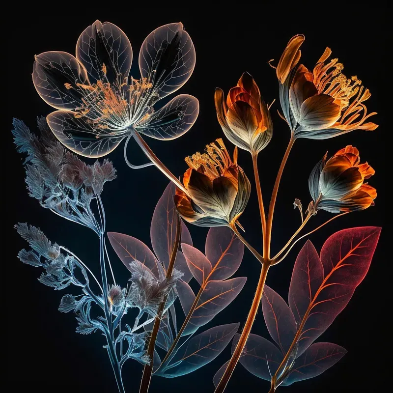 Xray Watercolor Nature Illustrations