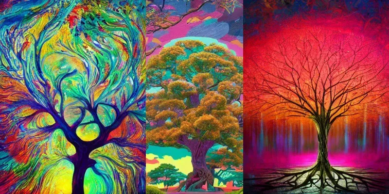 Vibrant Tree Art generated by undefined