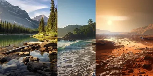 Topic-based Stunning Landscape Scenery generated by midjourney