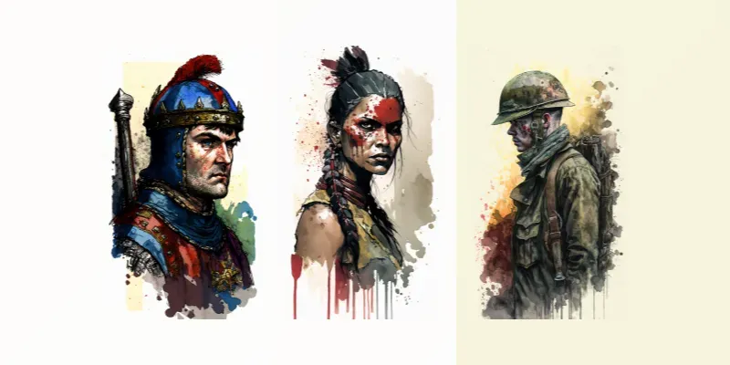Portraits Of Soldiers generated by undefined