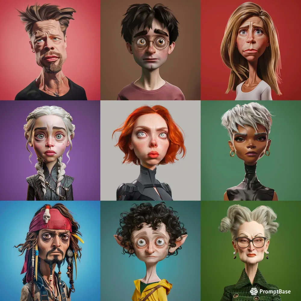 Funny Caricature Famous Characters