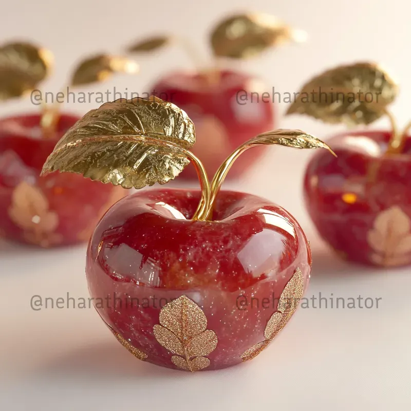 Jade Sculptures With Gilded Accents