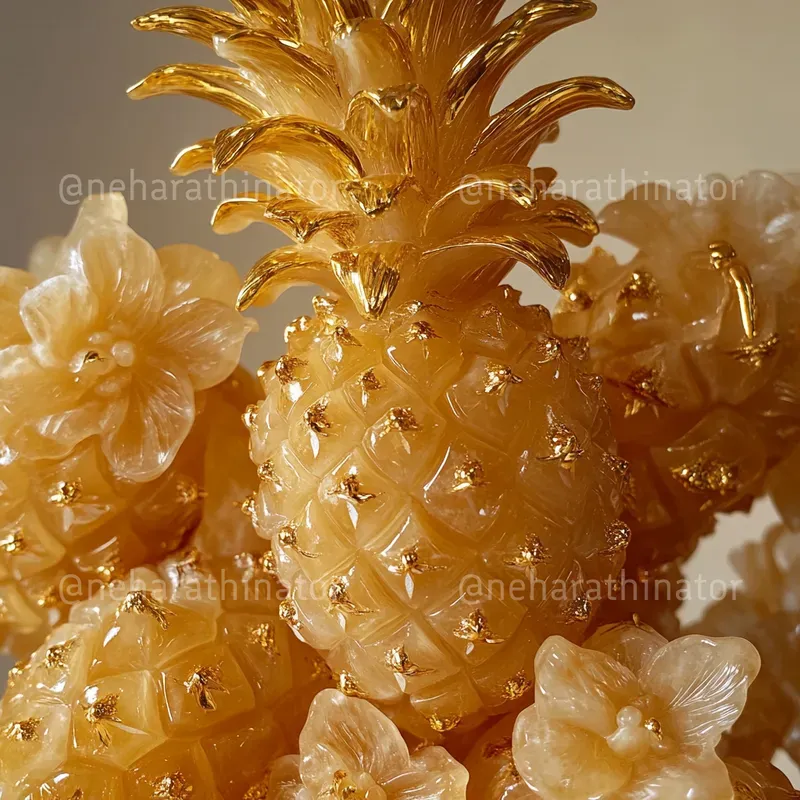 Jade Sculptures With Gilded Accents