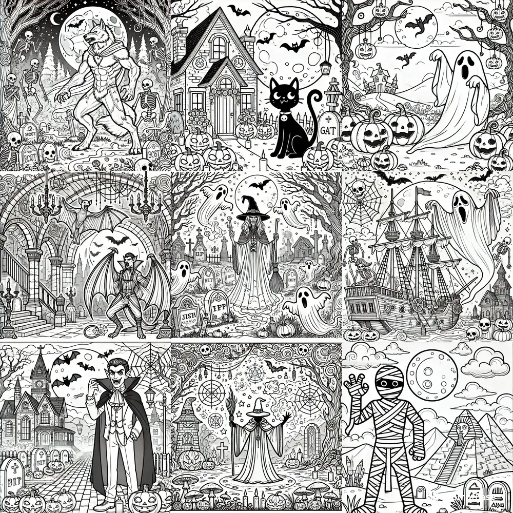 Halloween Drawings For Coloring
