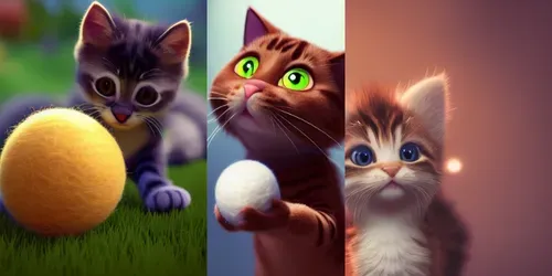 Pixar Kitties generated by stable-diffusion