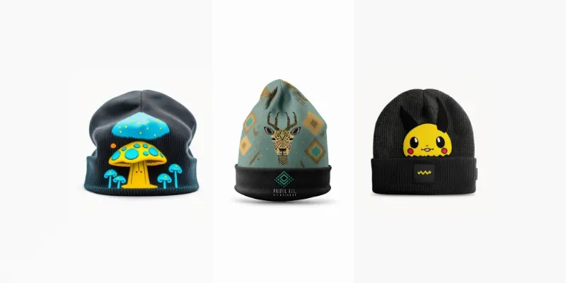 Beautiful Embroidered Beanie Designs generated by undefined