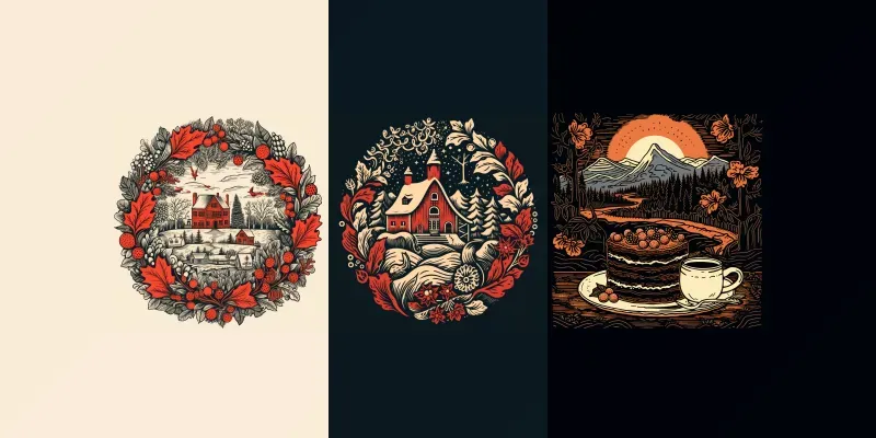 German Folk Art Woodcuts generated by undefined