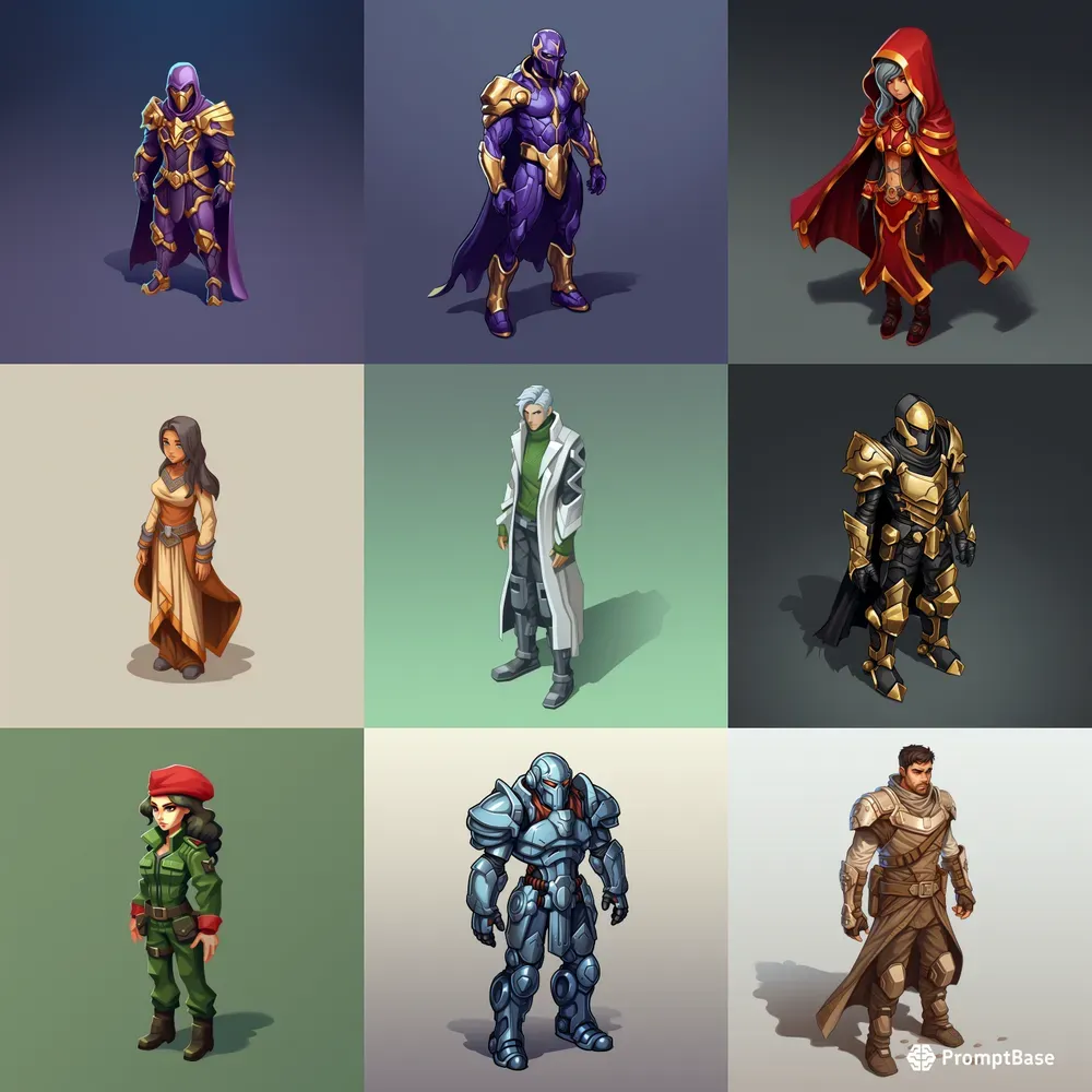 HD Stylized Isometric Character Designs