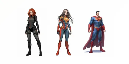 Superhero Character Designs generated by midjourney