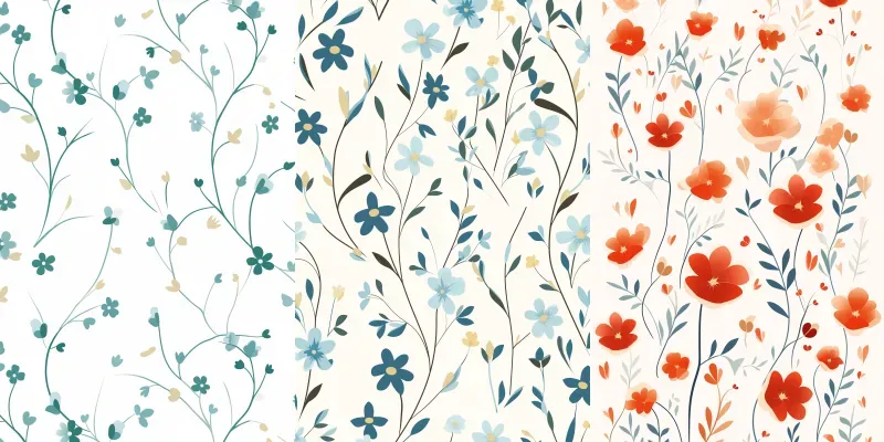 Floral Pattern Wallpapers generated by undefined