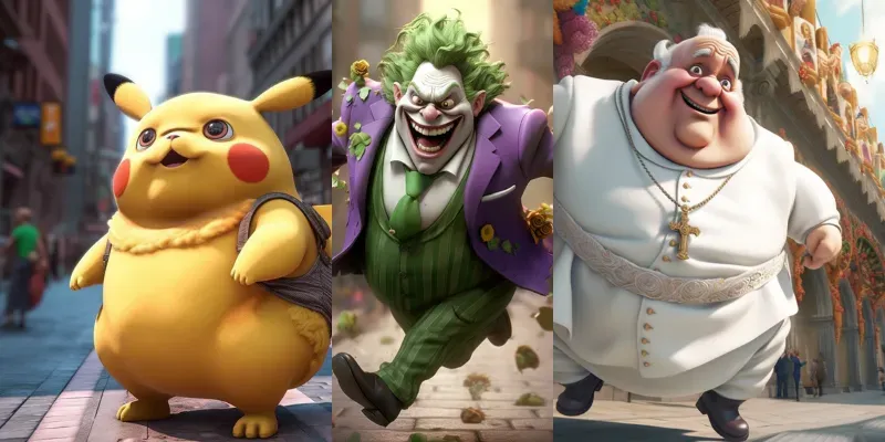 Fat Cartoon Characters generated by undefined