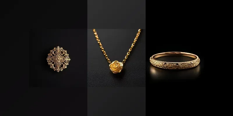 Elegant Gold Jewelry Collections Of 1900 generated by undefined