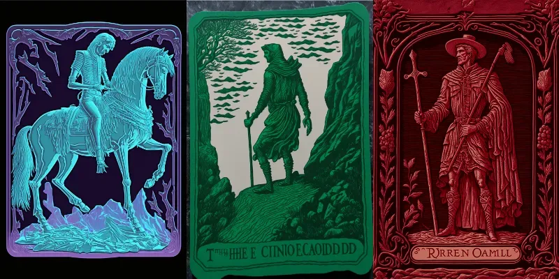 Gemstone Tarot Card Designs generated by undefined