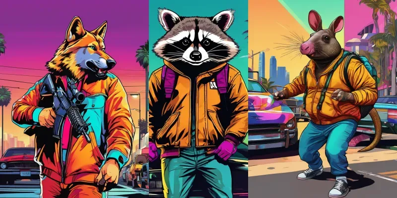 Gtastyle Iconic Animals generated by undefined