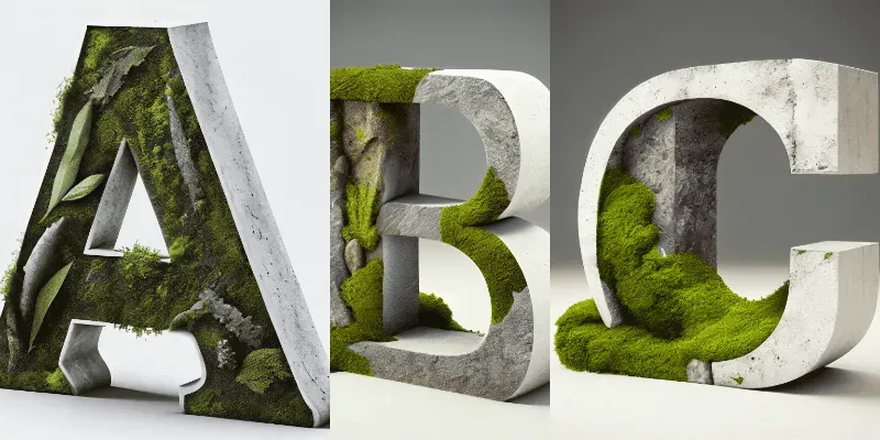 3D Green Letter Style Logos generated by undefined