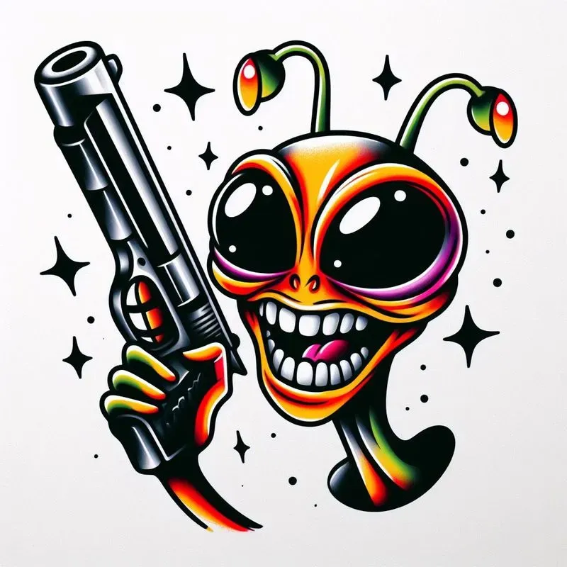Funny New School Tattoos
