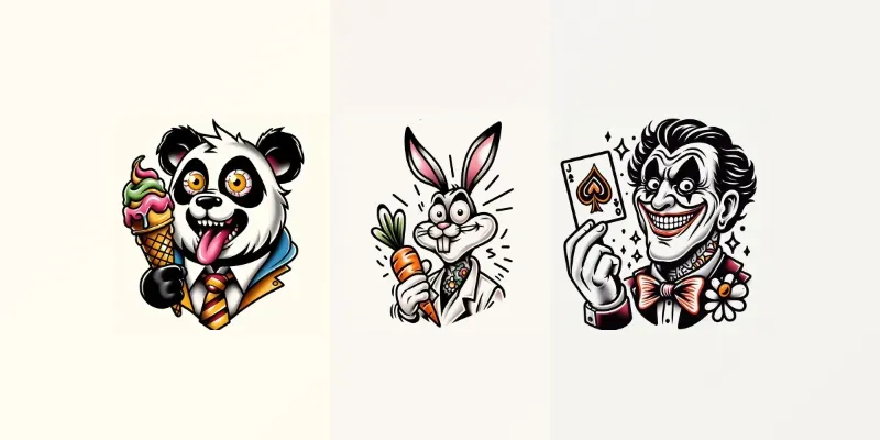 Funny New School Tattoos generated by undefined