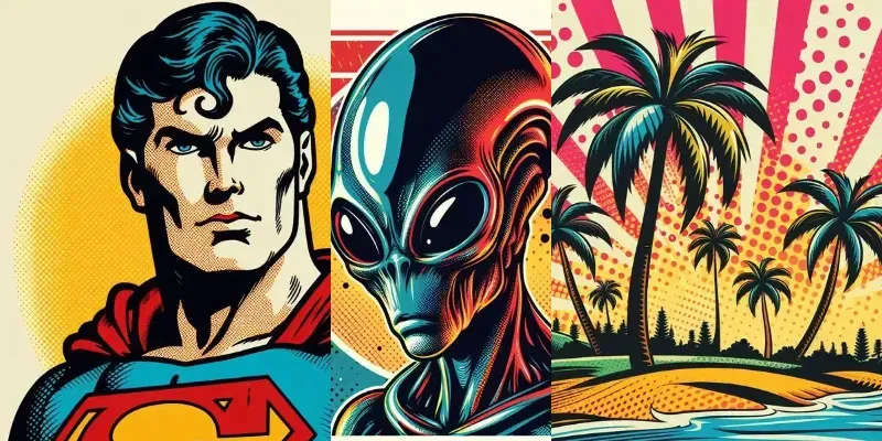 Retro Cartoon Style Poster Illustrations generated by undefined