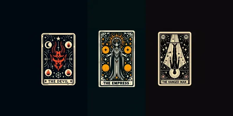 Magical Fantasy Vintage Tarot Cards generated by undefined
