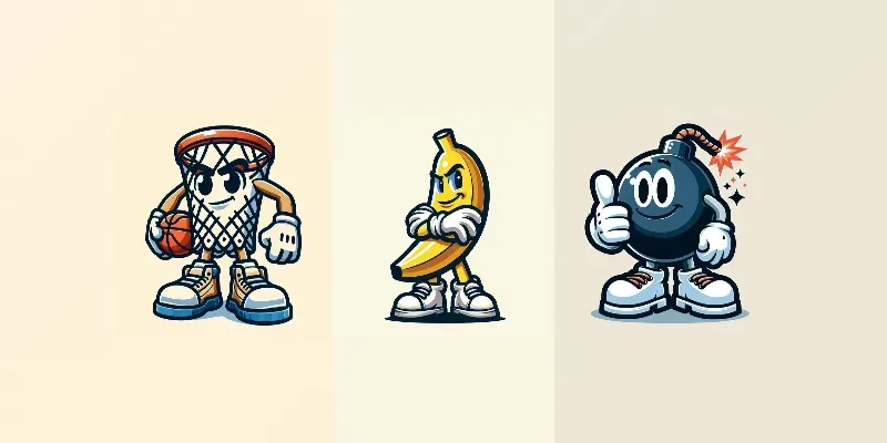 Cool Retro Mascot Cartoon Characters generated by undefined