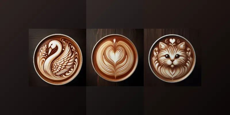 Elegant Latte Art Designs generated by undefined