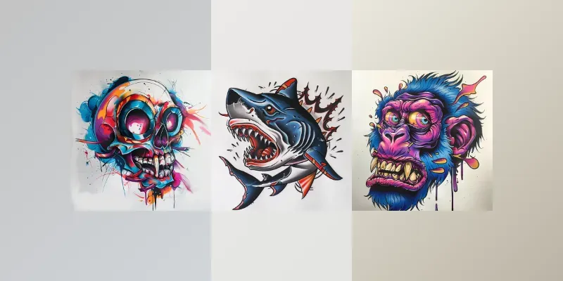 Newschool Cartoon Tattoos generated by undefined