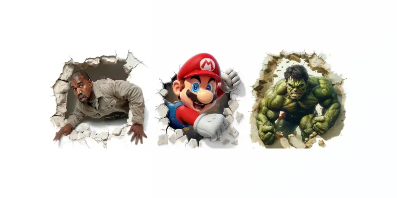 Breaking Through Walls Funny Photos generated by undefined