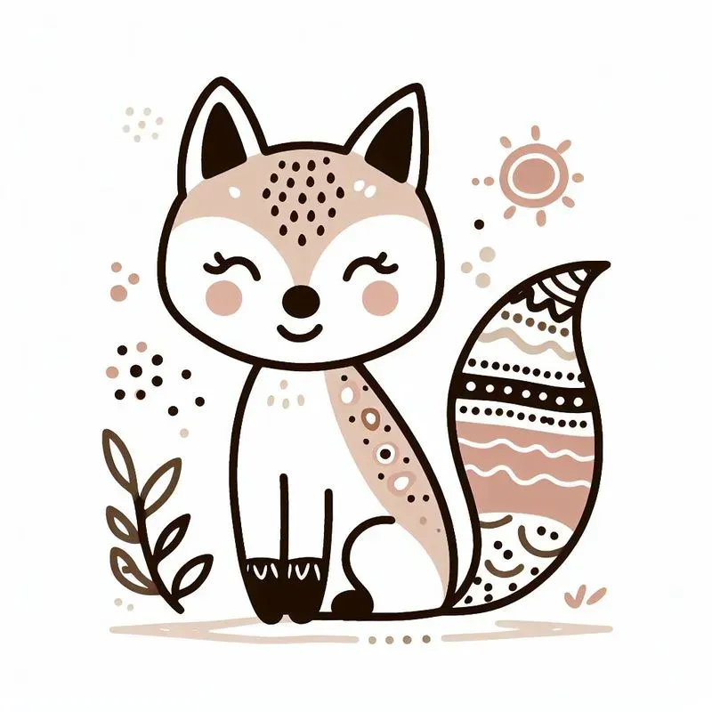 Cute Hand Drawn Boho Animal Doodles