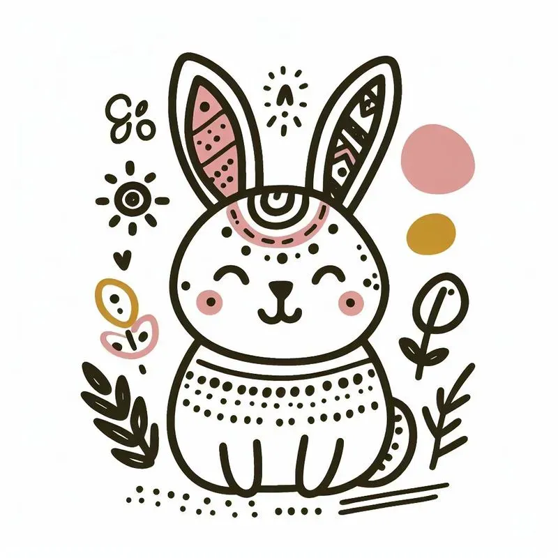 Cute Hand Drawn Boho Animal Doodles