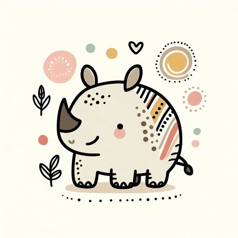 Cute Hand Drawn Boho Animal Doodles