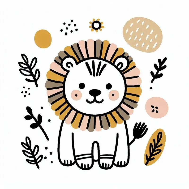 Cute Hand Drawn Boho Animal Doodles