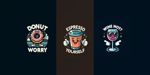 Cool Retro Mascot T-shirts With Text generated by dalle