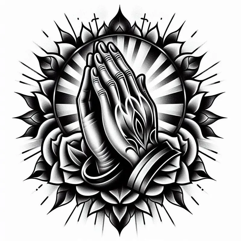 Traditional Chicano Black Grey Tattoos