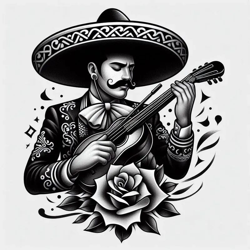 Traditional Chicano Black Grey Tattoos