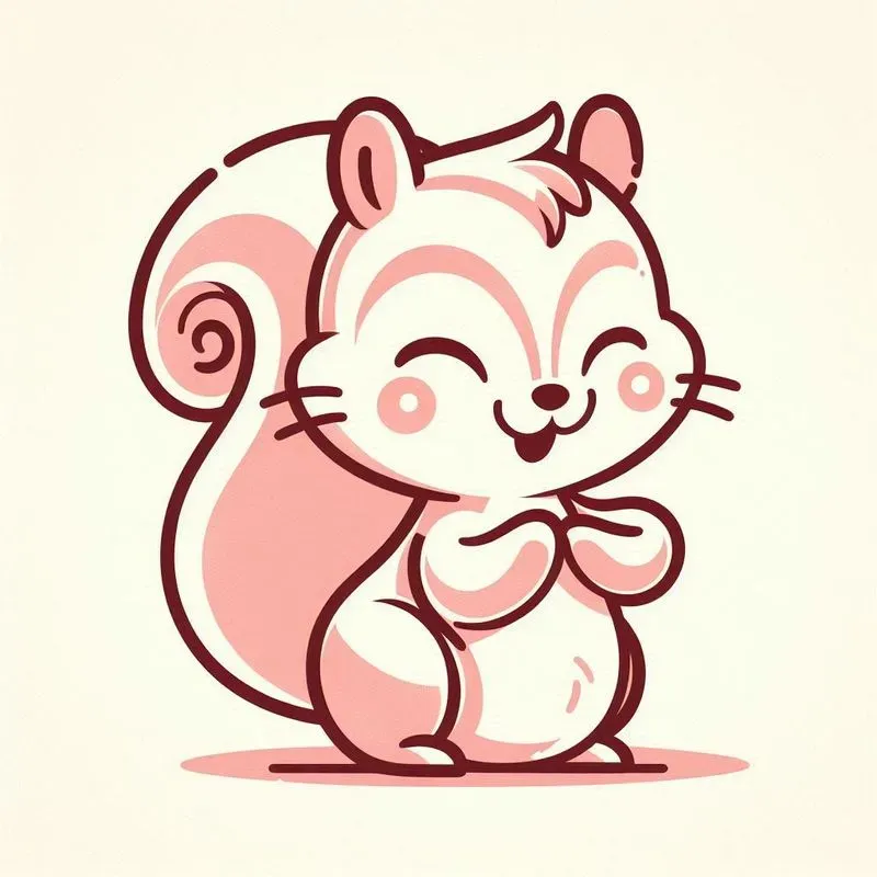 Cute Pastel Line Drawing Animals