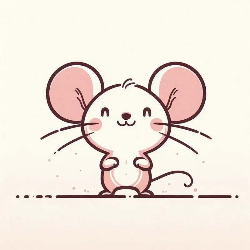 Cute Pastel Line Drawing Animals