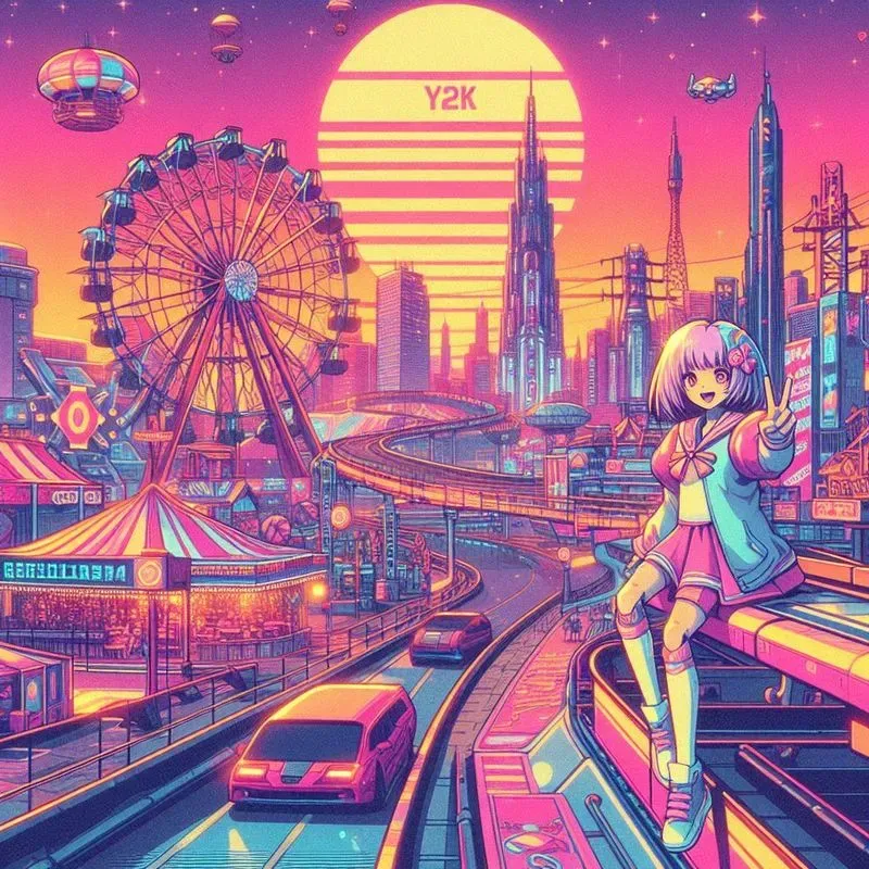 Surreal Retrofuturistic Anime Landscapes