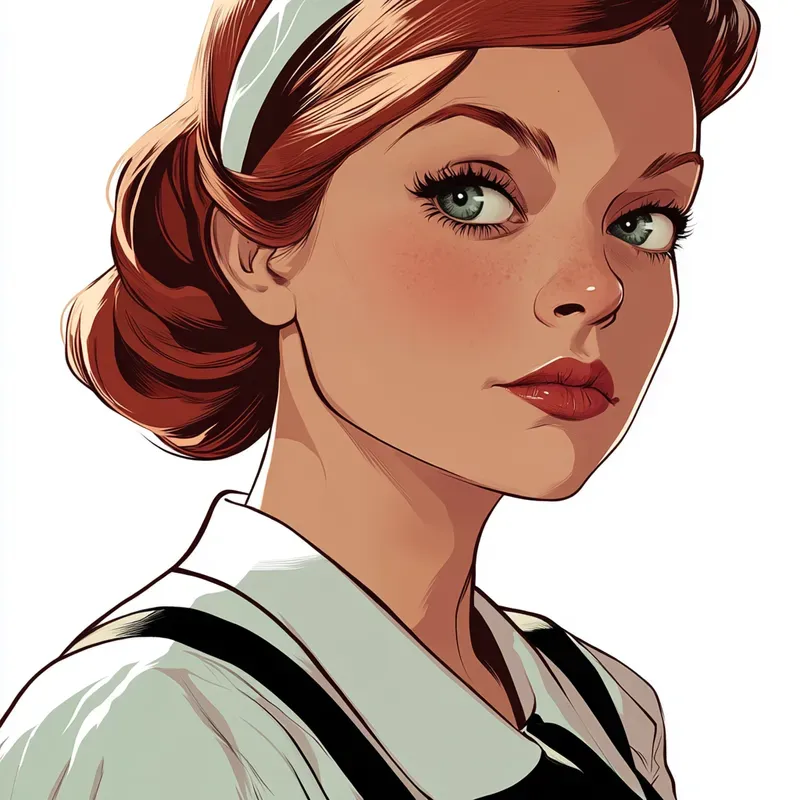 Vintage Comic Character Illustrations