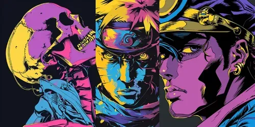 Vibrant Anime Manga Tshirts generated by midjourney