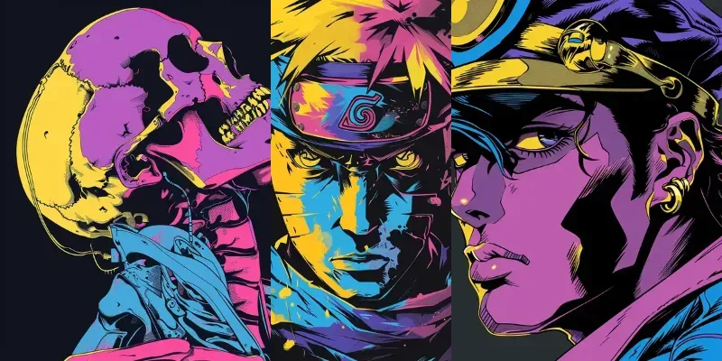 Vibrant Anime Manga Tshirts generated by undefined