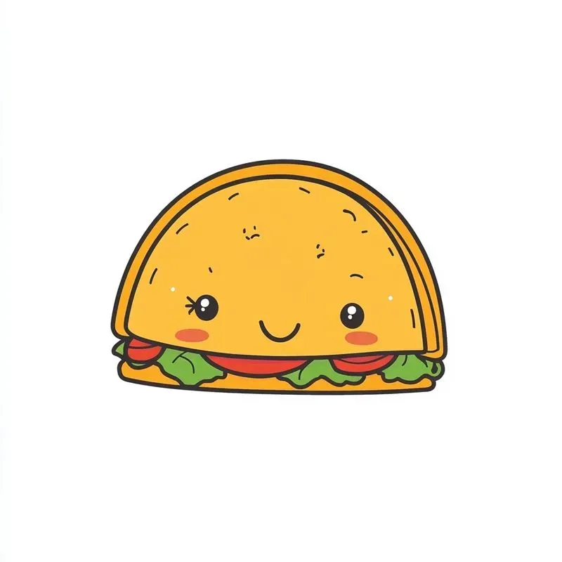 Adorable Food Cartoon Doodles
