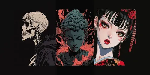 Japanese Anime Manga Tshirt Designs generated by midjourney