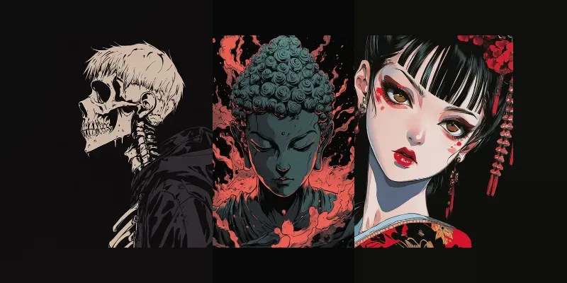 Japanese Anime Manga Tshirt Designs generated by undefined