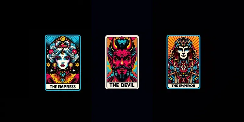 Vibrant Pop Art Tarot Cards generated by undefined
