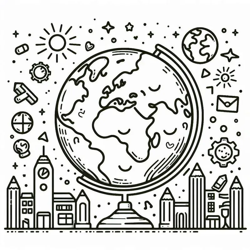 Cute School Coloring Book Pages