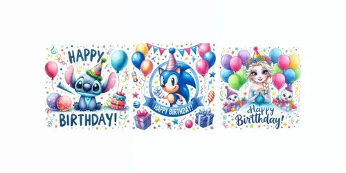 Kids Watercolor Birthday Celebrations generated by dalle