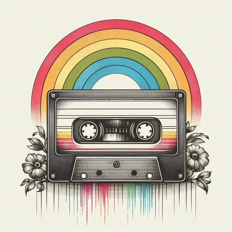 Retro 70s Vintage Rainbow Illustrations