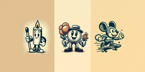Retro Cartoon Mascot Designs generated by dalle