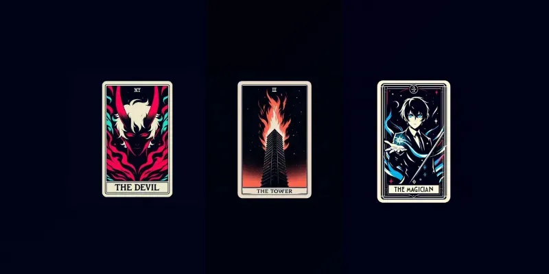 Tarot Cards In Anime Manga Style generated by undefined