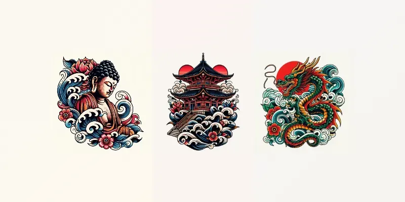 Traditional Japanese Tattoo Designs generated by undefined